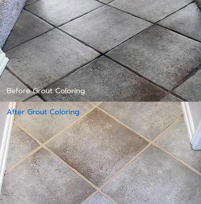 Before and After Grout Coloring Before and After Grout Coloring