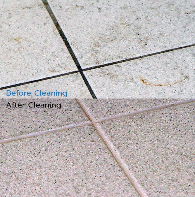 Before and After Grout Cleaning Close Up Before and After Grout Cleaning Close Up